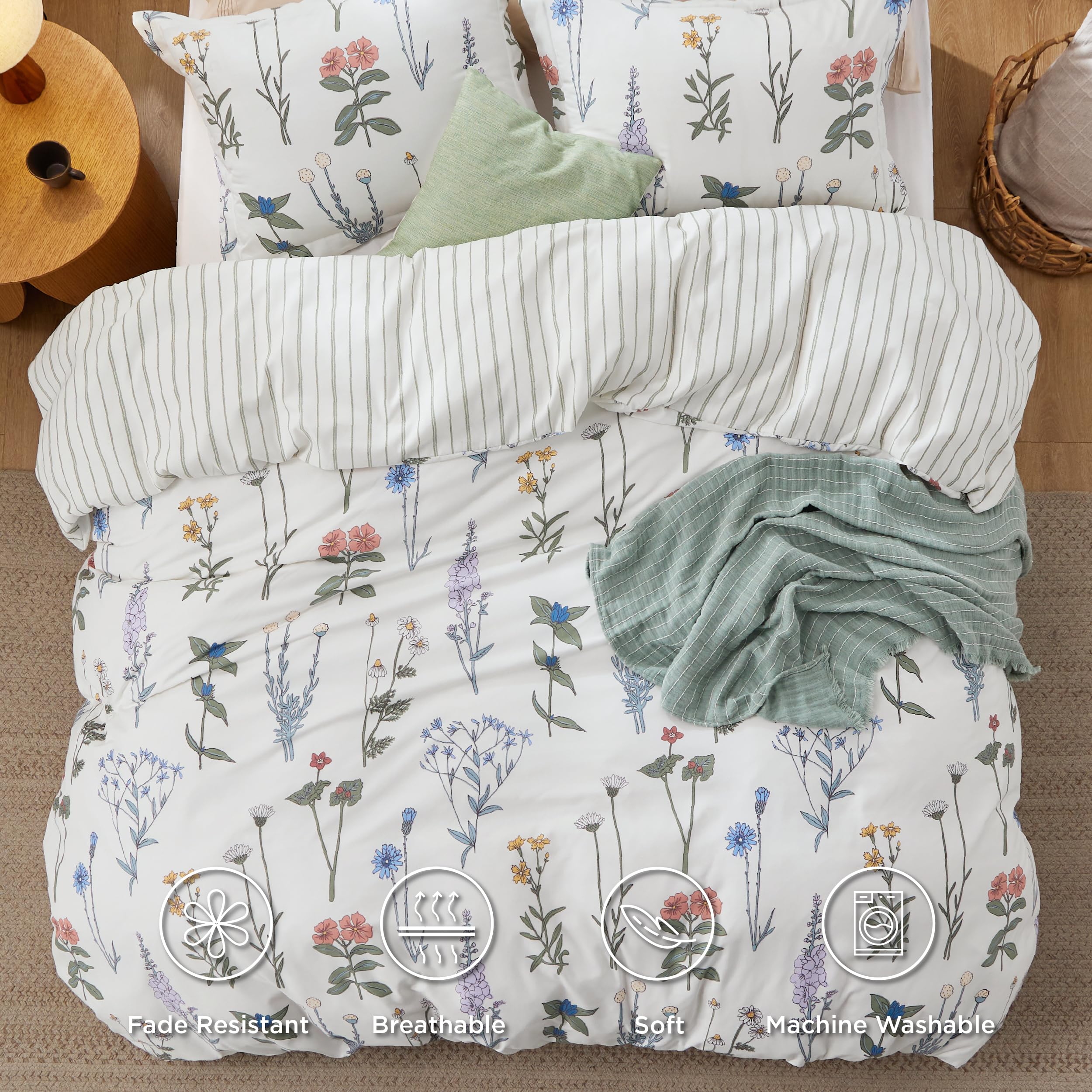 Amazon.com: Bedsure Duvet Cover Queen Size - Reversible Cute